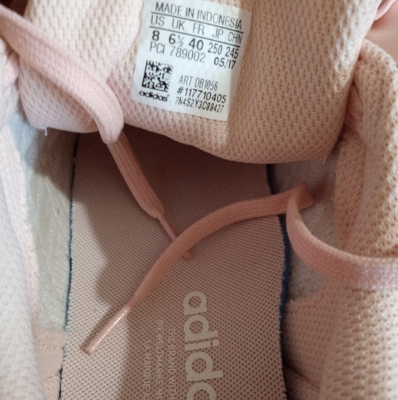 Adidas pale pink leather shell toes with gray suede sneakers women size 8 NWOB - Picture 5 of 6